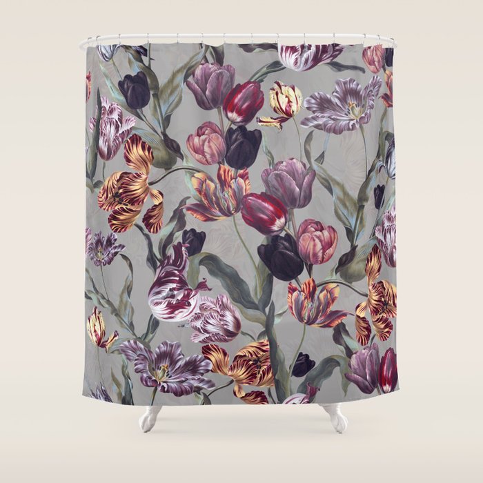 Magic Tulips Pattern Shower Curtain Gallery Image 1