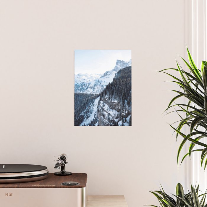 Snowy Mountain Landscape Poster Gallery Image 2