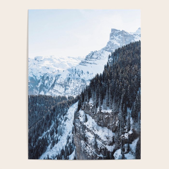 Snowy Mountain Landscape Poster Gallery Image 4
