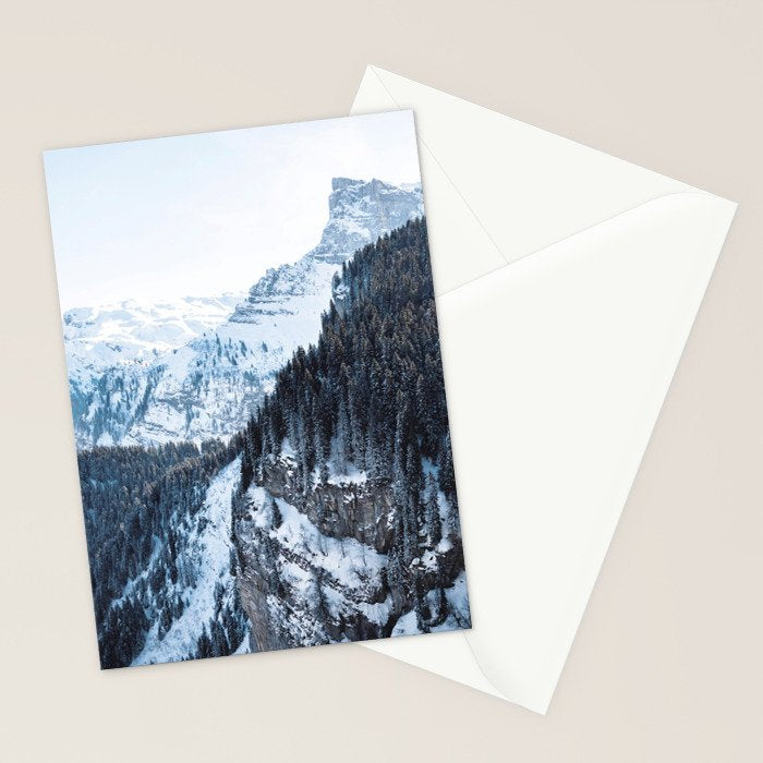Snowy Mountain Landscape Stationery Card Gallery Image 2