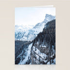 Snowy Mountain Landscape Stationery Card Gallery Image 2
