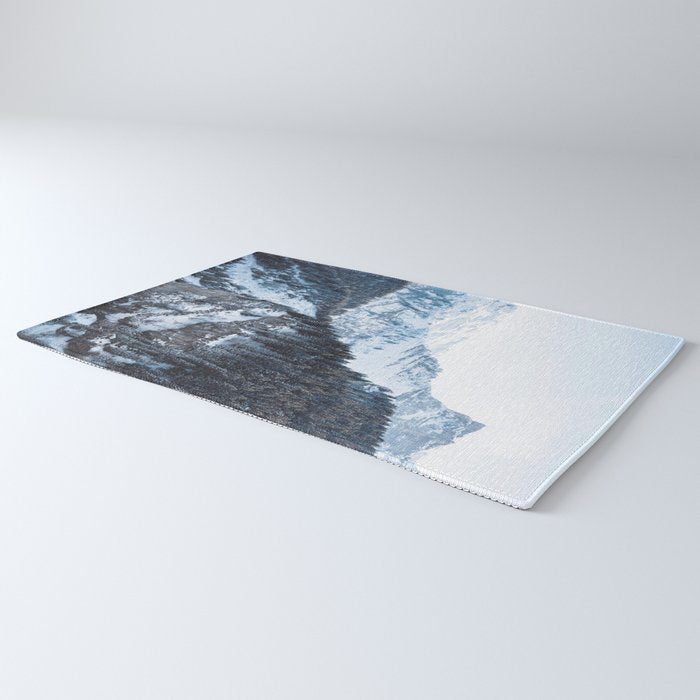 Snowy Mountain Landscape Rug Gallery Image 3
