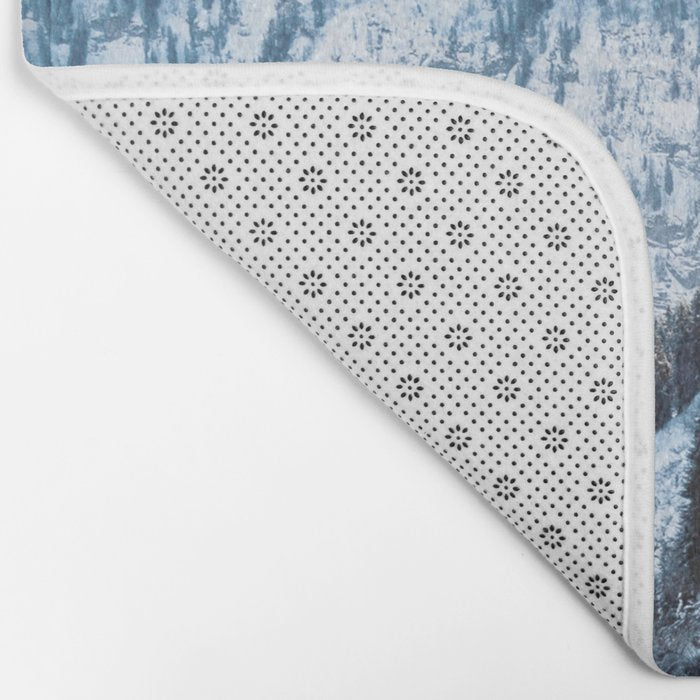 Snowy Mountain Landscape Bath Mat Gallery Image 2