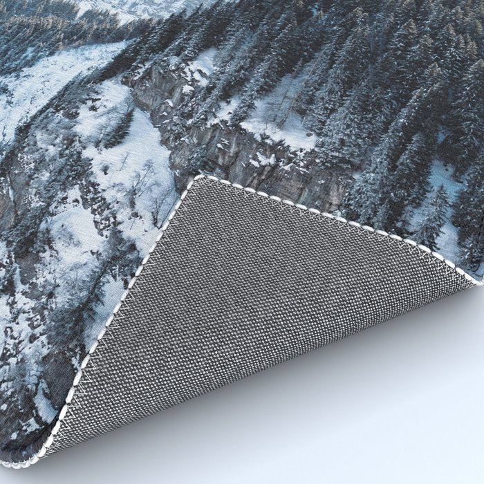 Snowy Mountain Landscape Rug Gallery Image 4