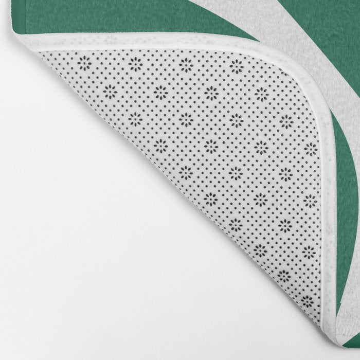 Yellow Sun Green Leaves Minimalism Bath Mat Gallery Image 2