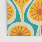 Mid Century Modern Atomic Drops Retro Pattern Turquoise Yellow Orange Poster Gallery Image 3