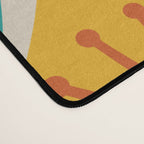 Mid Century Modern Atomic Drops Retro Pattern Turquoise Yellow Orange Desk Mat Gallery Image 4