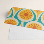 Mid Century Modern Atomic Drops Retro Pattern Turquoise Yellow Orange Wrapping Paper Gallery Image 2