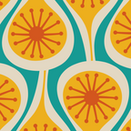 Mid Century Modern Atomic Drops Retro Pattern Turquoise Yellow Orange Coffee Mug Gallery Image 2