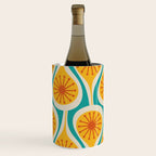 Mid Century Modern Atomic Drops Retro Pattern Turquoise Yellow Orange Wine Chiller Gallery Image 1