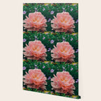 Coral Pink Peony Botanical Study Wallpaper Gallery Image 2