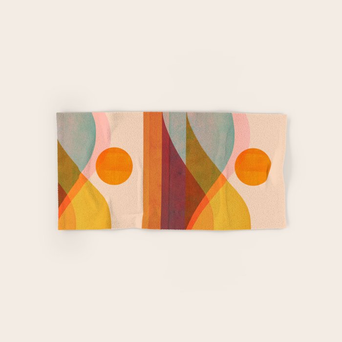 Abstraction_SUNSET_LANDSCAPE_POP_ART_Minimalism_018X Bath Towel Gallery Image 1