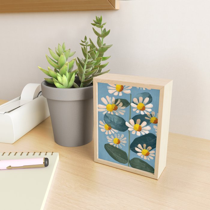 Daisy Flower Painting Mini Art Print Gallery Image 2