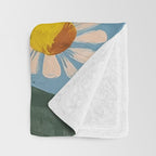 Daisy Flower Painting Throw Blanket Gallery Image 3