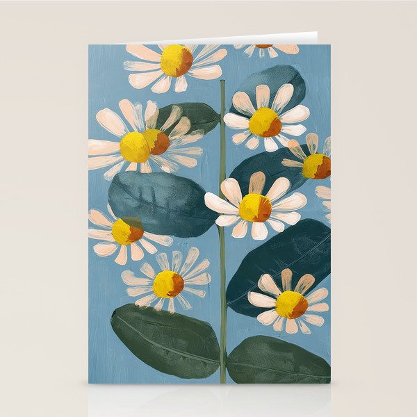 Daisy Flower Painting Stationery Card Gallery Image 1