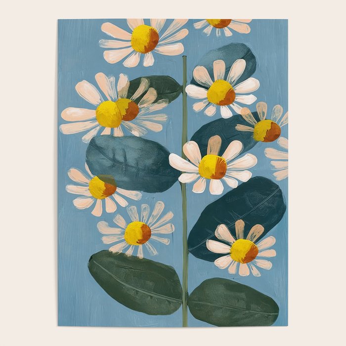 Daisy Flower Painting Poster Gallery Image 4