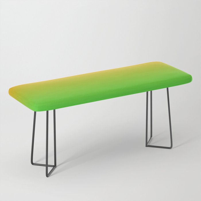 Ombre Color Orange Green Shade Bench