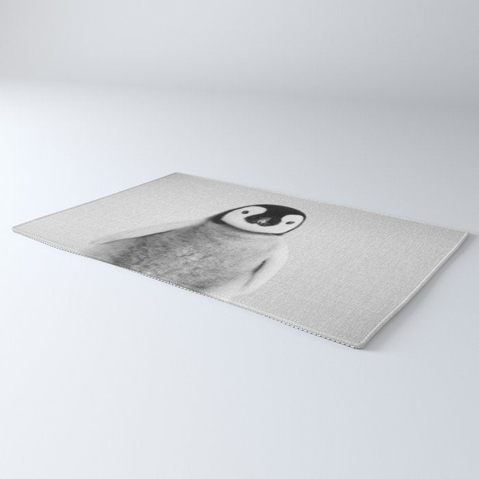 Baby Penguin - Black & White Rug Gallery Image 3
