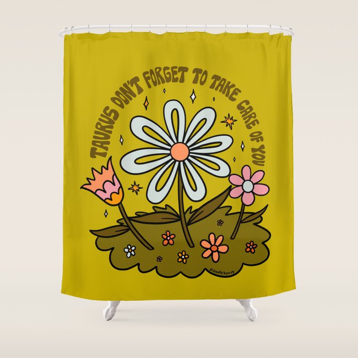 Taurus Flower Shower Curtain Gallery Image 1