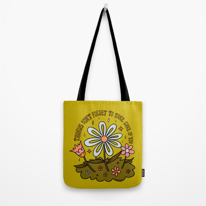Taurus Flower Tote Bag Gallery Image 2