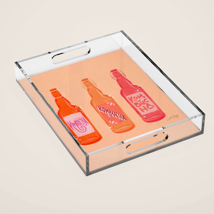 Kombucha Bottles - Pink Acrylic Tray Gallery Image 1
