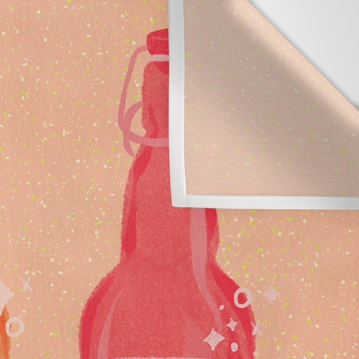 Kombucha Bottles - Pink Wall Tapestry Gallery Image 3