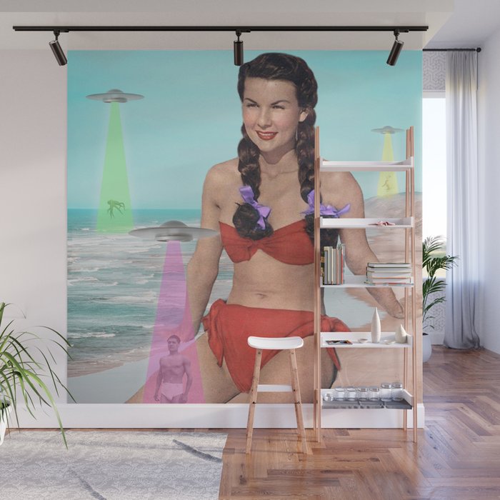 Abductions on the Beach Wall Mural Gallery Image 1