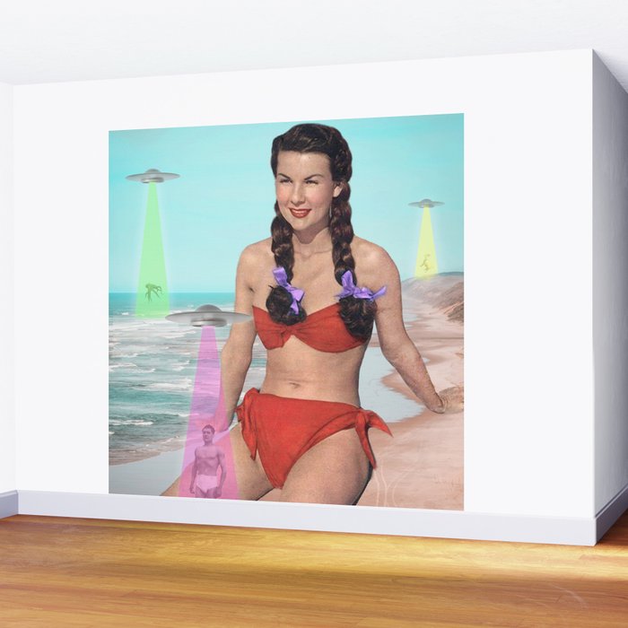 Abductions on the Beach Wall Mural Gallery Image 2