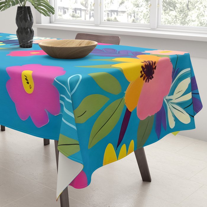 Indigo Blossom Tablecloth Gallery Image 3