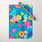 Indigo Blossom Wrapping Paper Gallery Image 1