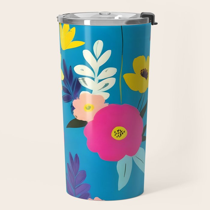 Indigo Blossom Travel Mug Gallery Image 2