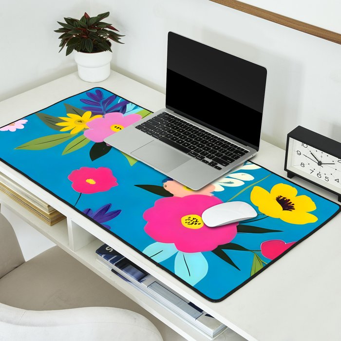 Indigo Blossom Desk Mat Gallery Image 2