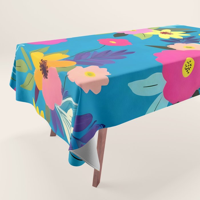 Indigo Blossom Tablecloth Gallery Image 1