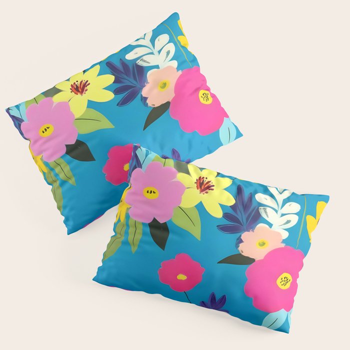 Indigo Blossom Pillow Sham Gallery Image 3