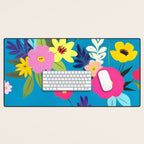 Indigo Blossom Desk Mat Gallery Image 1