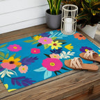 Indigo Blossom Outdoor Rug Gallery Image 2