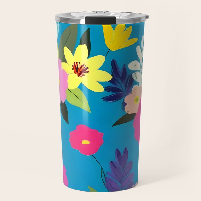 Indigo Blossom Travel Mug Gallery Image 1