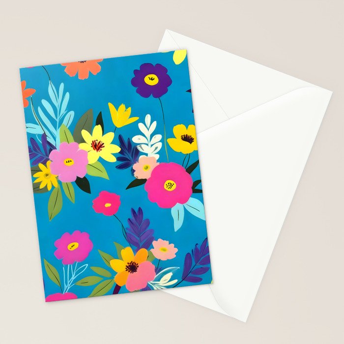 Indigo Blossom Stationery Card Gallery Image 2