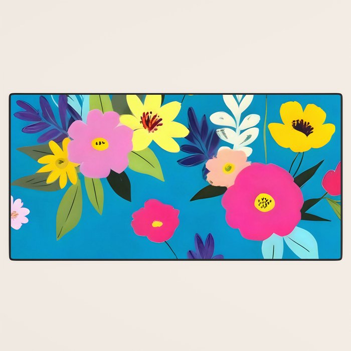 Indigo Blossom Desk Mat Gallery Image 3