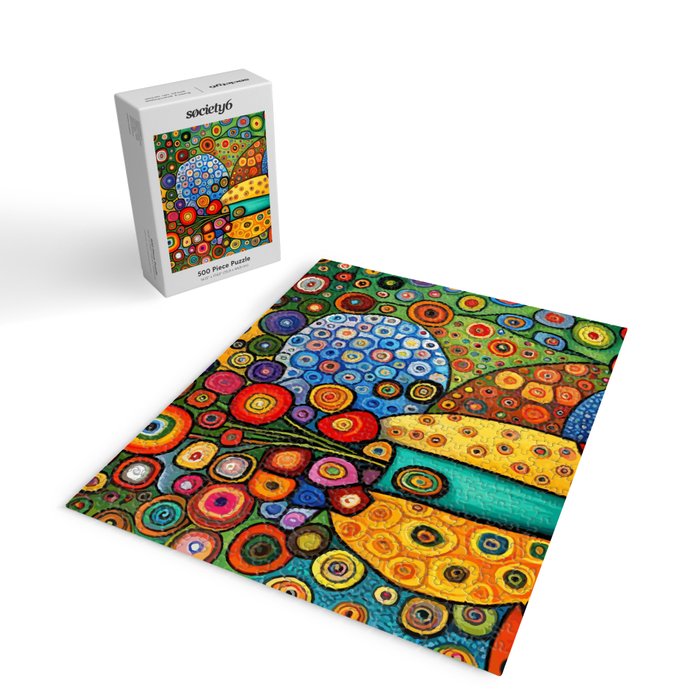 Colorful Flowers in a Green Vase Jigsaw Puzzle Gallery Image 2