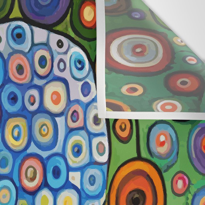Colorful Flowers in a Green Vase Wall Tapestry Gallery Image 3