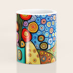 Colorful Flowers in a Green Vase Coffee Mug Gallery Image 4