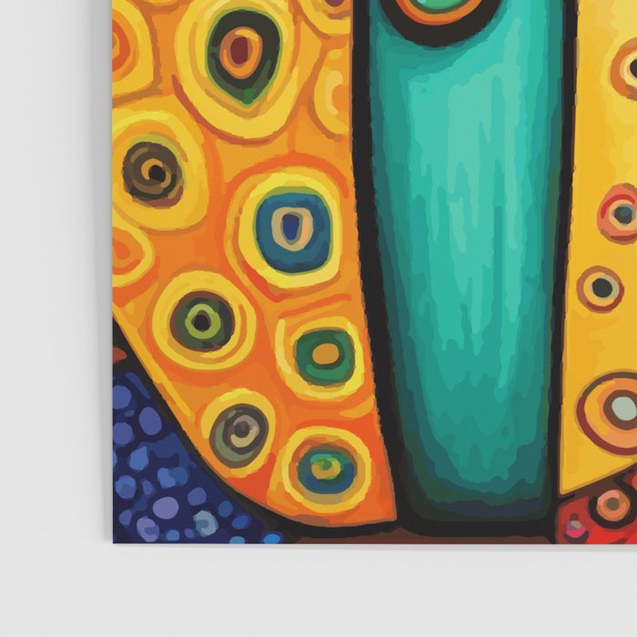 Colorful Flowers in a Green Vase Poster Gallery Image 3