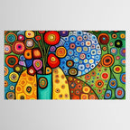 Colorful Flowers in a Green Vase Tablecloth Gallery Image 2