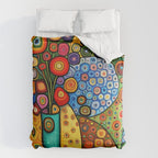 Colorful Flowers in a Green Vase Comforter Gallery Image 6