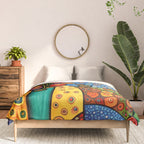 Colorful Flowers in a Green Vase Comforter Gallery Image 3