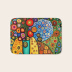 Colorful Flowers in a Green Vase Bath Mat Gallery Image 1