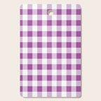 Gingham Large Lavender Amethyst White Cutting Board Gallery Image 1