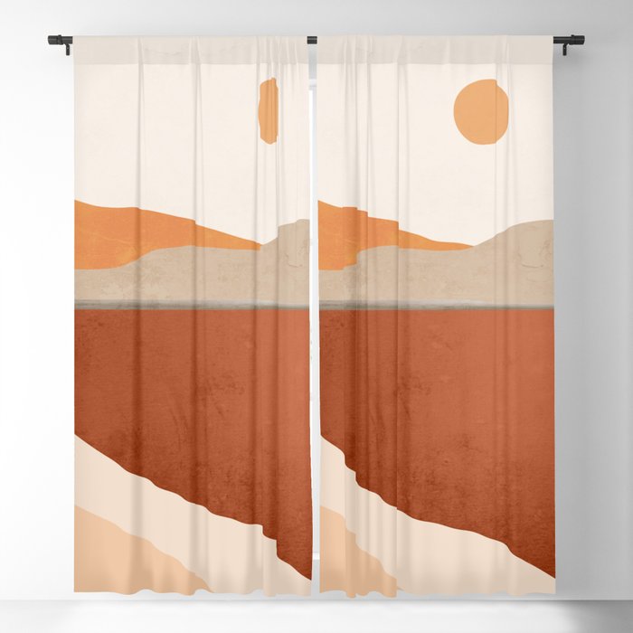 Minimal Abstract Art Landscape 11 Window Curtain Gallery Image 1