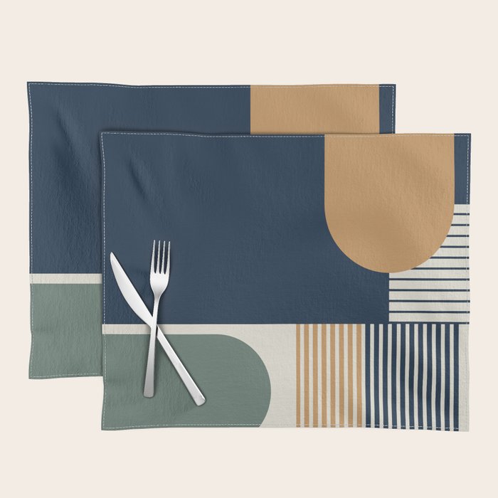 Cool Color Pallette Pattern Placemat Gallery Image 1